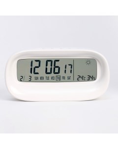 Часы настольные электронные термометром гигрометром 7 х 14 5 х 4 см Nobrand