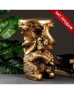 Фигура подставка Слон сидя бронза 34х26х44см Хорошие сувениры