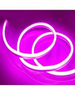 Неоновая светодиодная лента 1м 8х16мм 220V AC 120 LED m IP 67 гибкий неон розовый Dled