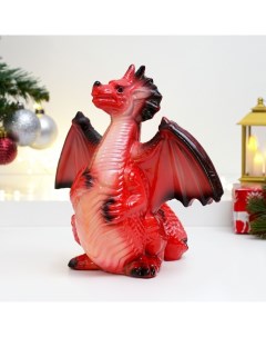 Фигура Крылатый дракон 23см красный Хорошие сувениры