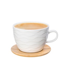 Чашка для капучино и кофе латте 500 мл 14х11 2х8 см Айсберг волны Elan gallery