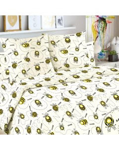 Комплект постельного белья бязь Пчелка жу жу 1 5спальный Котбаюн