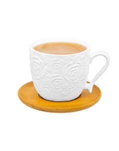 Чашка для капучино и кофе латте 220 мл 11х8 3х7 5 см Розы Elan gallery