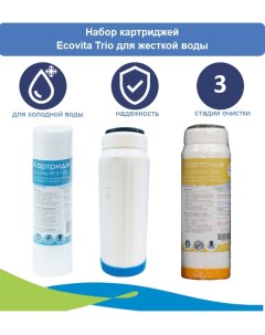 Набор картриджей PP5 GAC WS для жесткой воды Ecovita