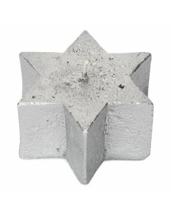Свеча звезда декоративная Рустик 9x4 см серебро Spaas