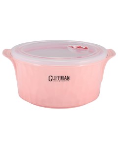 Керамический контейнер 2 2 л с вакуумной крышкой розового цвета Guffman