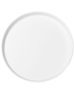Сервировочное блюдо круглое с бортом 225х225х10мм фарфор белый Kunstwerk