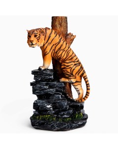 Фигура ТПК Тигр на камнях полистоун 66 см Полиформ