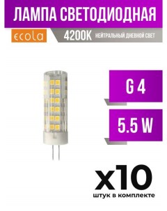 Лампа светодиодная G4 5 5W 4200K арт 654190 10 шт Ecola