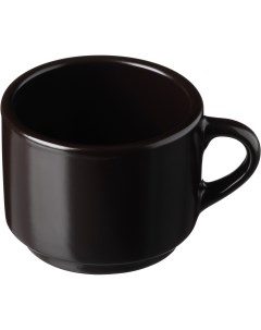 Чашка чайная Карбон 200мл 80х80х65мм фарфор черный матовый Борисовская керамика