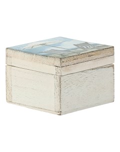 Коробка декоративная Liansheng Пляж 11 5x11 5x7 5 см белая Lian sheng