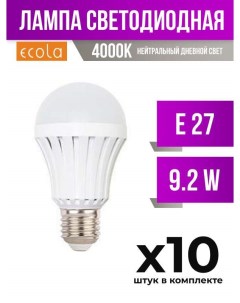 Лампа светодиодная E27 9 2W A60 4000K арт 559725 10 шт Ecola
