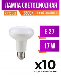 Лампа светодиодная E27 17W R80 2800K арт 565532 10 шт Ecola
