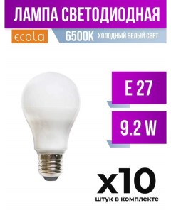 Лампа светодиодная E27 9 2W A60 6500K арт 583703 10 шт Ecola