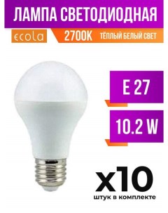 Лампа светодиодная E27 10 2W A60 2700K арт 497933 10 шт Ecola