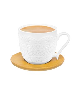 Чашка для капучино и кофе латте 220 мл 11х8 3х7 5 см Кружево Elan gallery