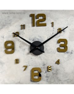 Часы наклейка Паоли d 120 см золотистые Diy
