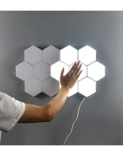 Настенный сенсорный светильник Гексогон шестиугольный соты Hexagonal 2700K Poco case