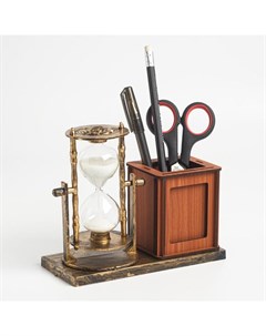 Песочные часы Селин сувенирные с карандашницей и фоторамкой 15 5 х 6 4 х 12 см Nobrand