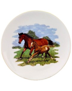 Тарелка декоративная 24 см настенная Лошади 8 158878 Leander