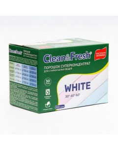 Порошок для стирки белых вещей Суперконцентрат 900 г Clean&fresh