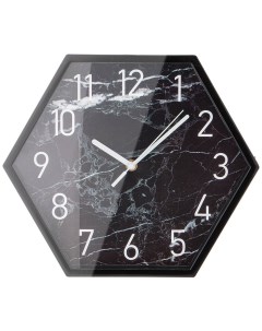 Часы настенные Marble черный 30x30x4 5 см Lefard