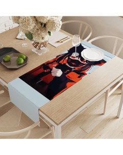 Дорожка водоотталкивающая на стол Девушка в маске с рисунком 145x40 см Joyarty