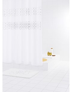 Штора для ванных комнат Paillette серый серебряный 180 200 Ridder
