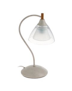 Лампа настольная E14 60W прозрачный плафон белая Florex international