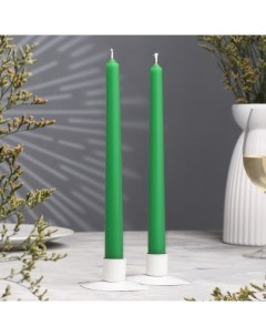 Набор свечей античных 2 2х 25 см 2 штуки зелёный Богатство аромата
