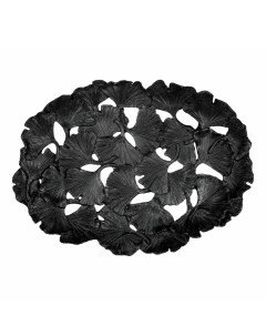 Декоративная тарелка 33x24x4 см черная Delux quanzhou