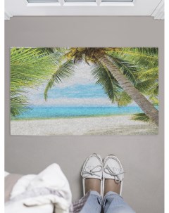 Придверный коврик Светлый солнечный пляж для обуви 75x45 см Joyarty