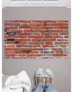 Придверный коврик Старинная стена для обуви 75x45 см Joyarty