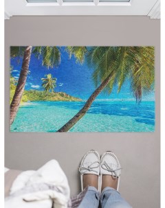 Придверный коврик Широкий пляж для обуви 75x45 см Joyarty
