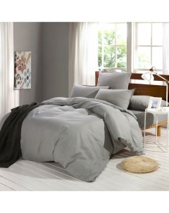 Комплект постельного белья 62000304 серый 1 5 спальный наволочки 50х70 Кот баюн