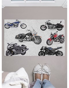 Придверный коврик Шесть мотоциклов для обуви 75x45 см Joyarty