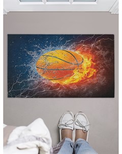 Придверный коврик Баскетбольная стихия для обуви 75x45 см Joyarty