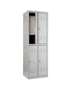 Шкаф металлический для одежды LS 22 четырехсекционный 1830х575х500 мм 30 кг Практик