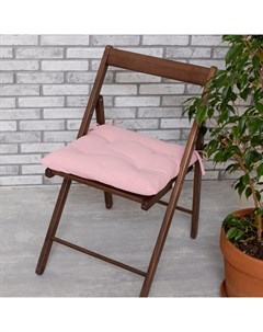 Сидушка на стул цв розовый 42х42см 100 хл Этель