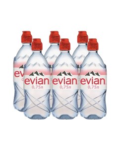 Вода минеральная природная Эвиан 0 75 л х 6 шт Спорт негазированная пэт Evian