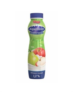 Питьевой йогурт яблоко груша 1 2 БЗМЖ 290 г Alpenland