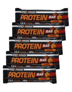 Протеиновый батончик Protein bar с Коллагеном Карамель 5х35г Ironman