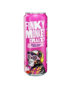Газированный напиток Crazy личи питахайя 0 45 л Funky monkey