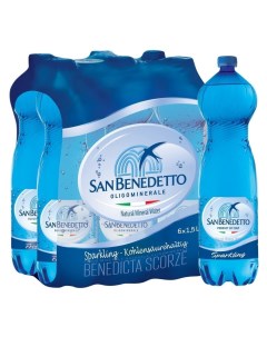 Минеральная вода Сан Бенедетто 1 5 л газированная пэт 6 шт San benedetto