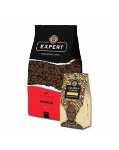 Набор кофе в зернах Expert Arabica 1 кг кофе молотый Classic 200 г Lalibela coffee