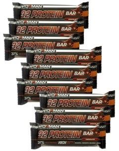 Протеиновый батончик 32 Protein bar Шоколад 9х50г Ironman