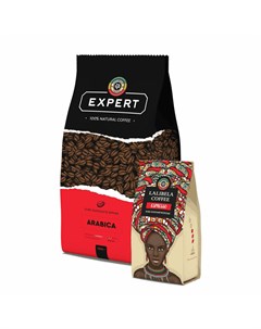 Набор кофе в зернах Expert Arabica 1 кг кофе молотый Espresso 200 г Lalibela coffee
