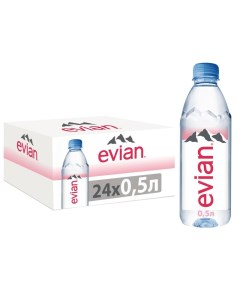 Вода минеральная природная столовая негазированная 24 штуки по 0 5 л Evian