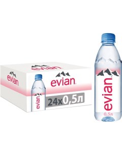 Эвиан минеральная природная вода негазированная 24 шт по 0 33л ПЭТ Evian