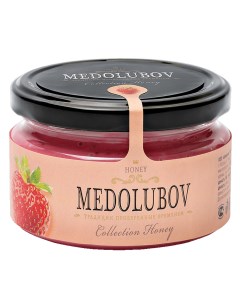 Крем мёд с клубникой Медолюбов 250 мл Medolubov